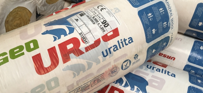 Lana de vidrio R11 90mm x 1,20m x 13m rollo libre